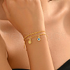 Brass Curb & Cable Chain Multi-strand Bracelets DT4732-2