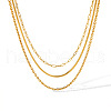Stainless Steel Double Layer Necklaces for Women PW-WG2F46D-02-1