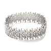 Vertical Stripes Hollow 304 Stainless Steel Bangles for Wmen BJEW-C078-03P-2