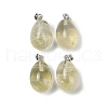 Natural Lemon Quartz Pendants G-U018-01P-H-1