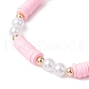 Handmade Polymer Clay Heishi Beads Bracelets BJEW-JB11780-4