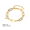 Simple Stainless Steel Paperclip Chains Bracelets for Summer Beach PM6439-9-5