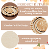 HOBBIESAY 2Pcs 2 Styles Flat Round Wood Bracelet Display Trays BDIS-HY0001-01-4