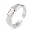 Non-Tarnish 304 Stainless Steel Open Cuff Ring for Women RJEW-C099-01P-1