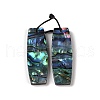 2Pcs Natural Abalone Shell/Paua Shell Pendants SHEL-A005-01D-1