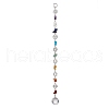 Teardrop Glass with Alloy Pendant Decoraton HJEW-JM02156-1