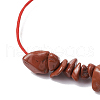Natural Red Jasper Braided Bead Bracelets BJEW-JB11155-10-3