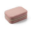 Rectangle Velvet Jewelry Storage Zipper Boxes PAAG-PW0003-06D-1