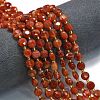Natural Red Striped Agate/Banded Agate(Dyed & Heated) Beads Strands G-C116-A28-02-1