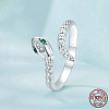 Snake 925 Sterling Silver Micro Pave Cubic Zirconia Cuff Rings for Women FS-WG9DA92-01-1