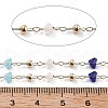 Handmade Brass & Glass Bead Chains CHC-L051-03KCG-02-2