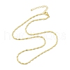 Brass Faceted Oval Link Chain Necklaces for Women NJEW-K282-08G-4