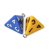4 Facets Opaque Resin Pendants RESI-S021-02A-2