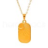 Stainless Steel Rectangle with Sun Pendant Necklaces for Women PP3560-2-5