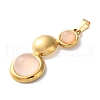Natural Rose Quartz Pendants STAS-C120-12G-08-2