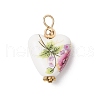 Handmade Printed Porcelain Pendants PALLOY-JF03972-3