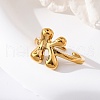 304 Stainless Steel Open Cuff Rings for Women RJEW-M060-01G-11-3