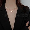 Heart Stainless Steel Cable Chain Necklaces for Women PW-WG60106-01-1