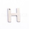 Tarnish Resistant 304 Stainless Steel Letter Charms STAS-O072-H-1