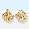 Brass Clear Cubic Zirconia Stud Earrings EJEW-Q017-05B-G-1