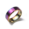Stainless Steel Wide Band Finger Rings for Women Men RJEW-WH0009-13F-M-1