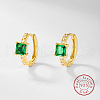 Real 18K Gold Plated 925 Sterling Silver Hoop Earrings OB9176-1-2