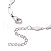 304 Stainless Steel Rhombus Link Chain Bracelets for Women BJEW-JB11603-02-4