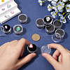 Round Jewelry Clear Plastic Loose Diamond Storage Box CON-WH20003-01B-01-3