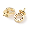Brass Cubic Zirconia Peg Bails KK-P271-11G-2