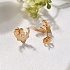 304 Stainless Steel Stud Earrings EJEW-I317-03G-2