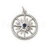 Rack Plating Brass & Cubic Zirconia Shell Pendants KK-S372-20P-1