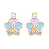 Alloy Enamel Pendants ENAM-T022-24-1