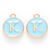 Golden Plated Alloy Enamel Charms ENAM-S118-04K-1