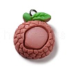 Fruits Opaque Resin Pendants RESI-A030-02E-1