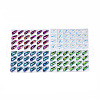Pointed Back Glass Rhinestone Pendants EGLA-N006-034-1