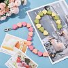 Gorgecraft 2Pcs 2 Colors Heart Acrylic Bead Bag Straps DIY-GF0006-68-5