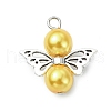 24Pcs 24 Colors Glass Pearl Pendants PALLOY-JF03066-3
