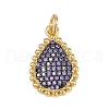 Brass Micro Pave Cubic Zirconia Pendants KK-S526-01G-3