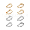   8Pcs 2 Colors Rack Plating Brass Micro Pave Clear Cubic Zirconia Fold Over Clasps FIND-PH0020-88-7