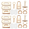 WADORN 2 Sets Alloy Bag Lock Clasp Set FIND-WR0006-89-1