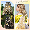 CRASPIRE 2Pcs Cloth Sunflower Hippie Headband Floral Crown OHAR-CP0001-16-5