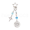 Glass Bead & Alloy Pendant Decorations HJEW-JM03016-02-2