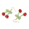 Cherry Glass Dangle Earrings EJEW-JE06424-4