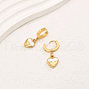 Elegant Stainless Steel Heart Hoop Earrings JW3510-4-1