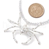 Halloween Spider Pendant Necklaces NJEW-TA00147-01-3