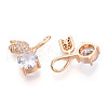 Brass Micro Pave Cubic Zirconia Pendants KK-T074-72KCG-01-2