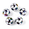 UV Plating Opaque Acrylic Beads OACR-T028-68-1