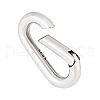   1Pc Rhodium Plated 925 Sterling Silver Spring Rings Clasp STER-PH0002-26-7