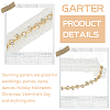 2Pcs Flower Pattern Polyester Lace Elastic Bridal Garters AJEW-WH0007-28-3