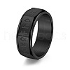 Rune Words Viking Amulet Titanium Steel Rotating Finger Ring PW-WG34578-19-1